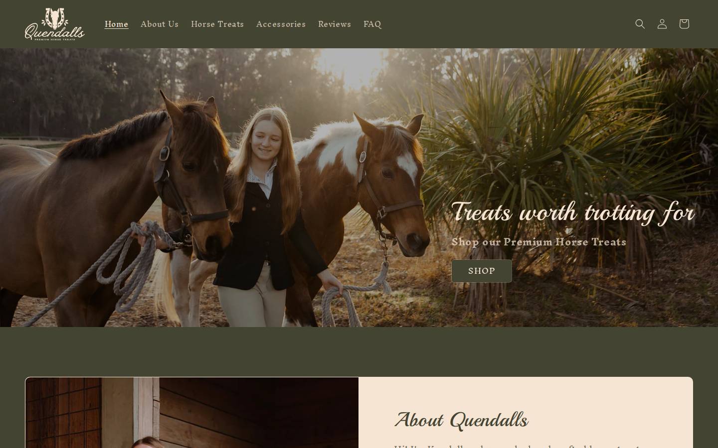 quendalls.com homepage screenshot