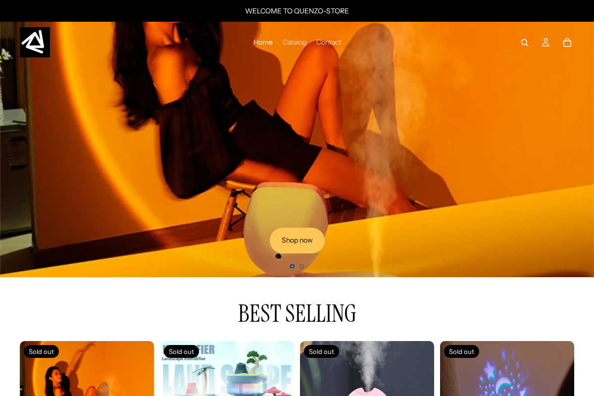 Quenzo Store homepage screenshot