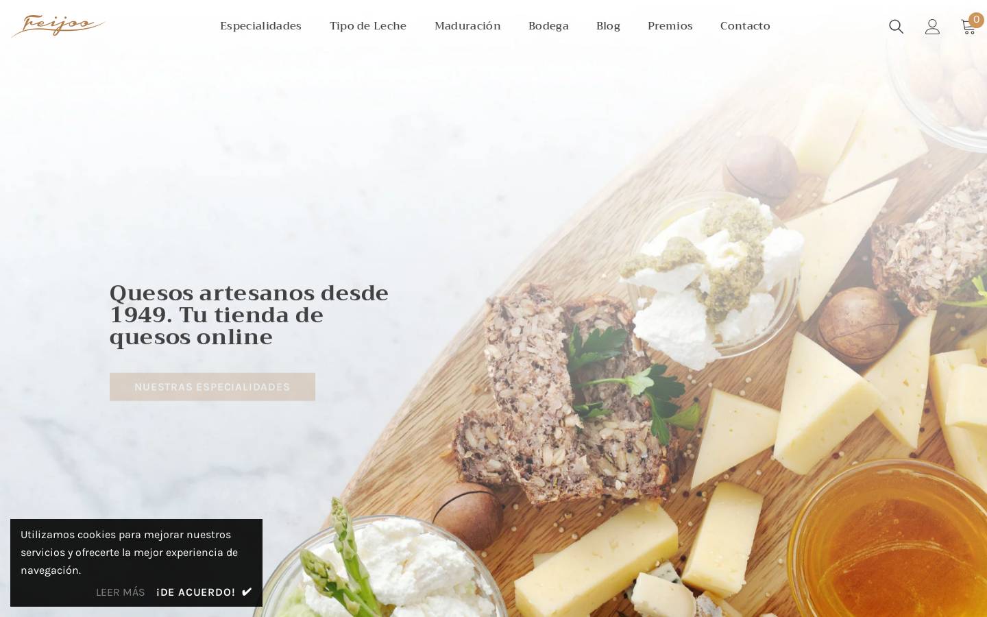 quesosfeijoo.com homepage screenshot