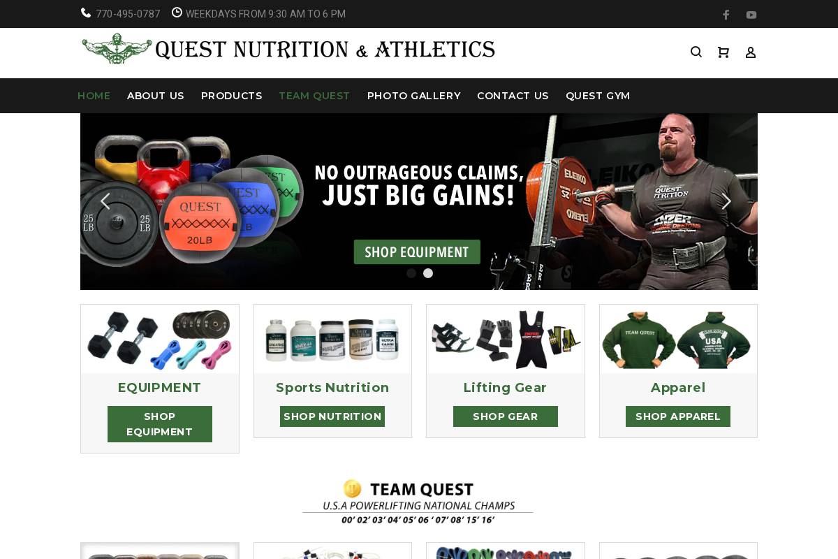 quest-nutrition.com homepage screenshot