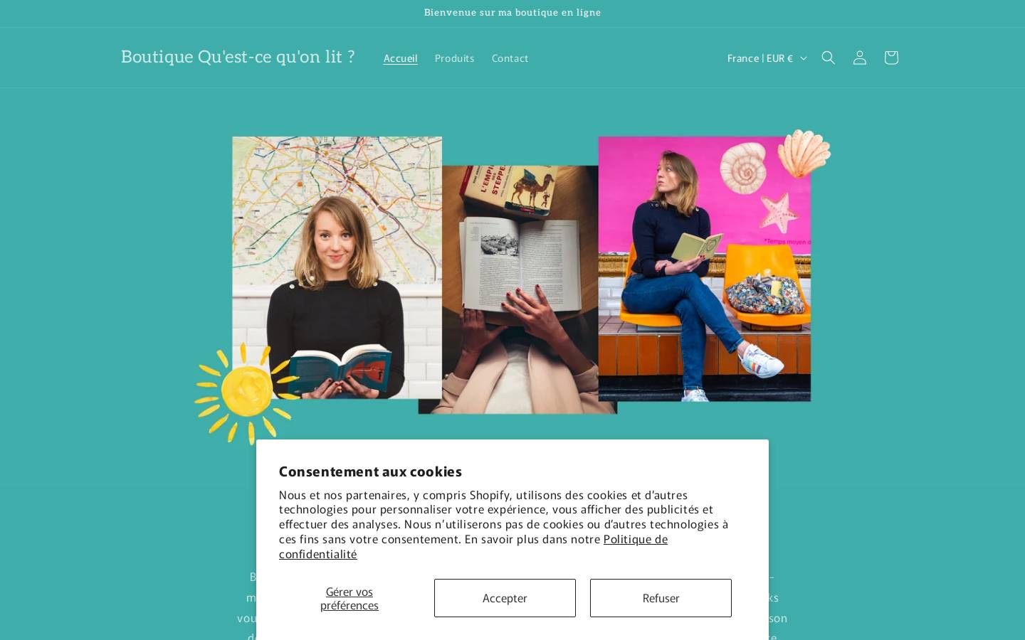 questcequonlit.com homepage screenshot