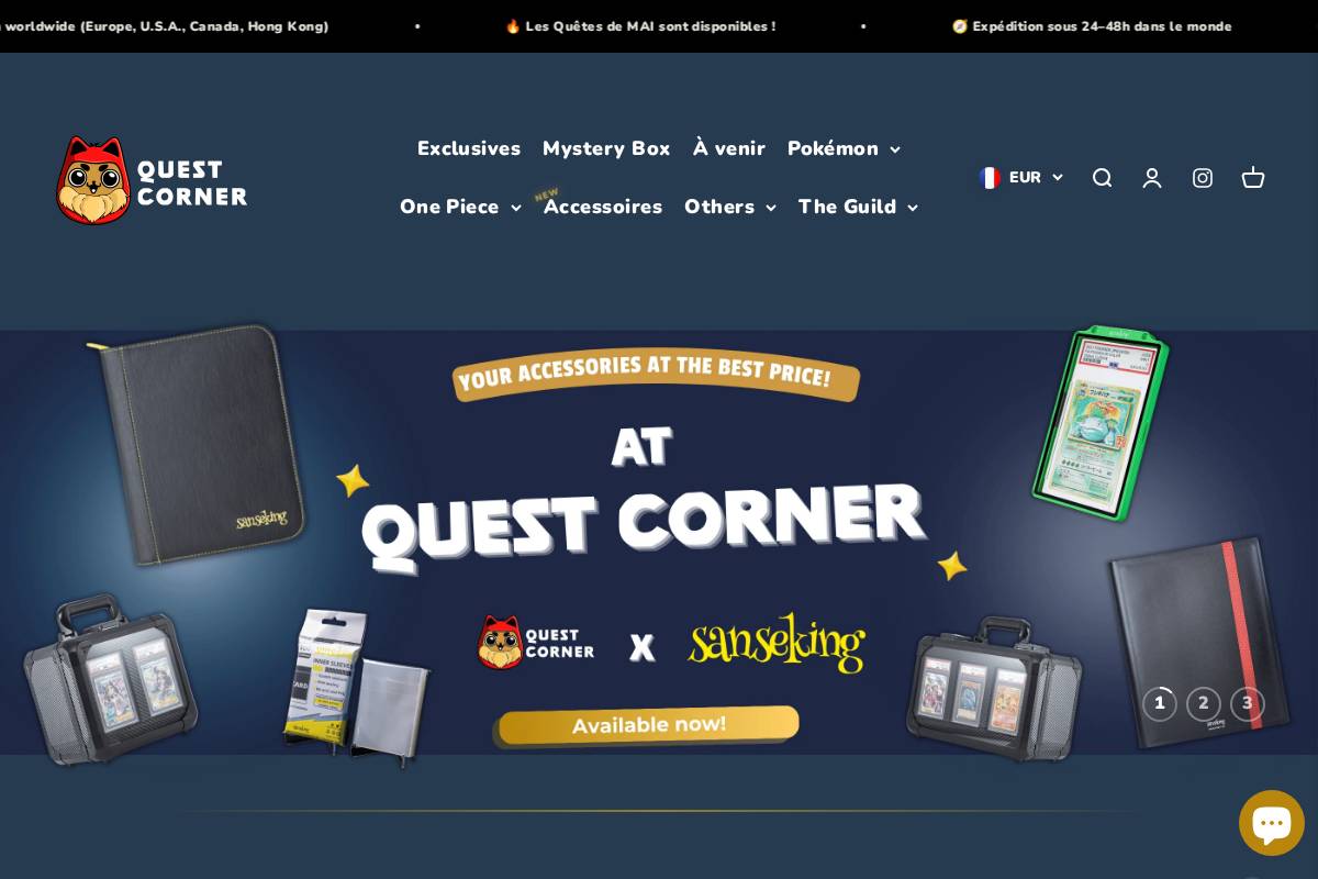 Quest Corner homepage screenshot