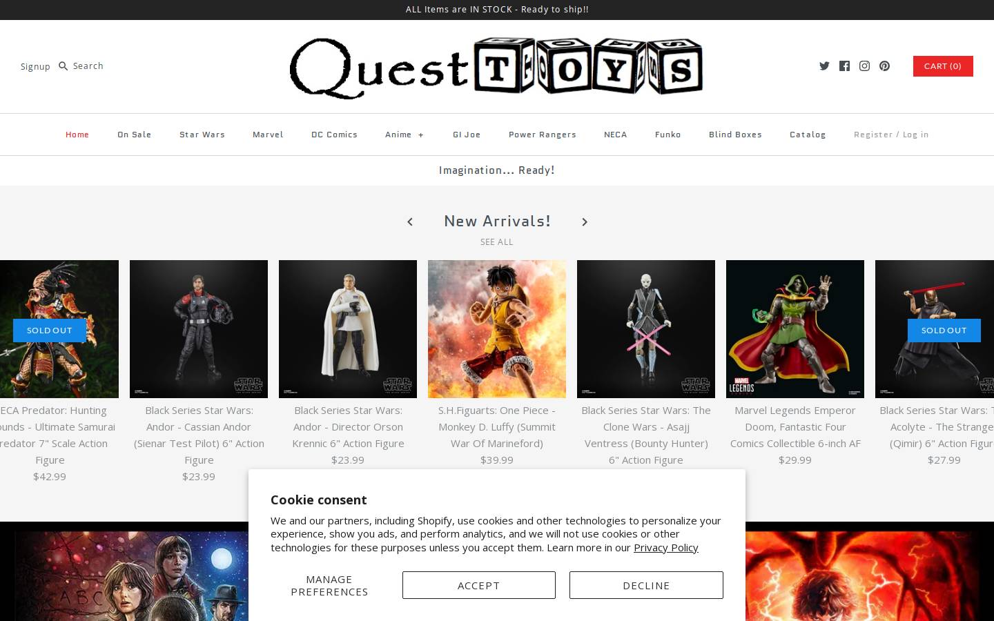 questtoys.com homepage screenshot