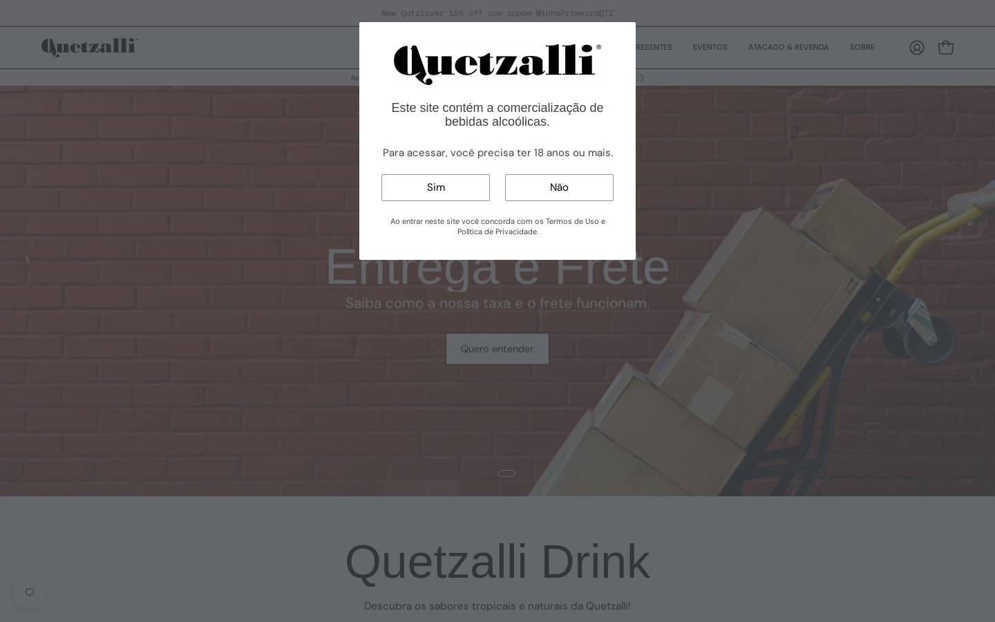 quetzalli.com.br homepage screenshot