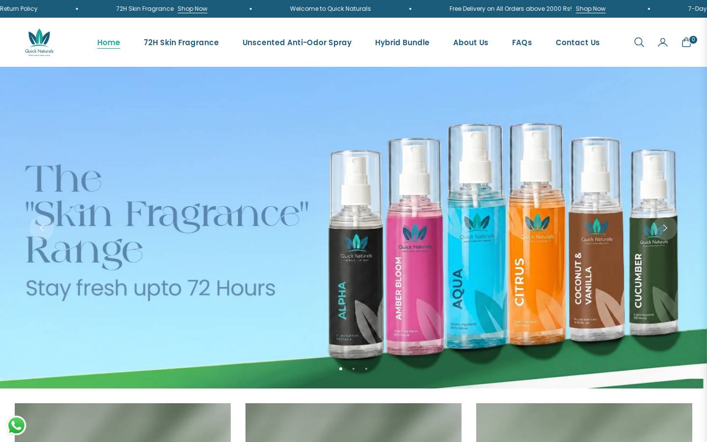 quick-naturals.com homepage screenshot