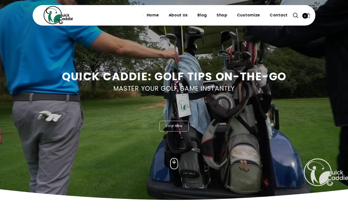quickcaddie.com homepage screenshot