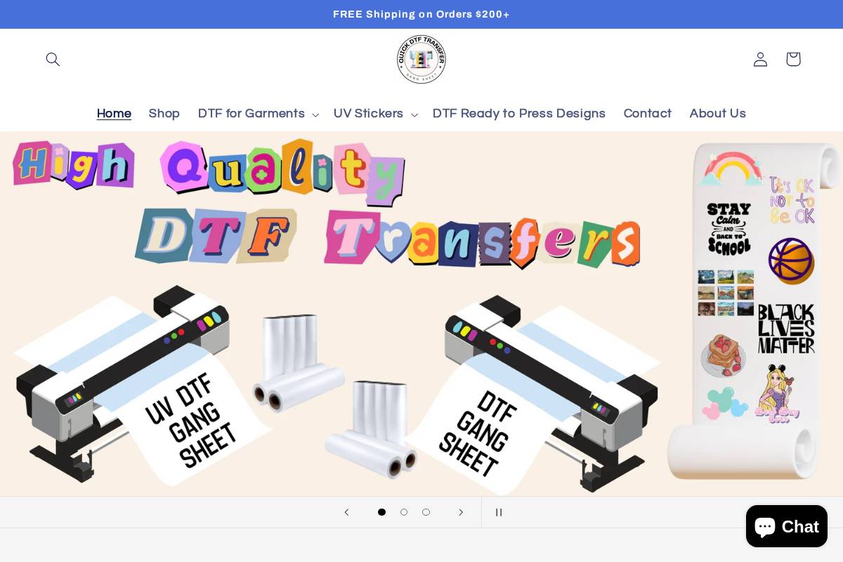 quickdtftransfer.com homepage screenshot