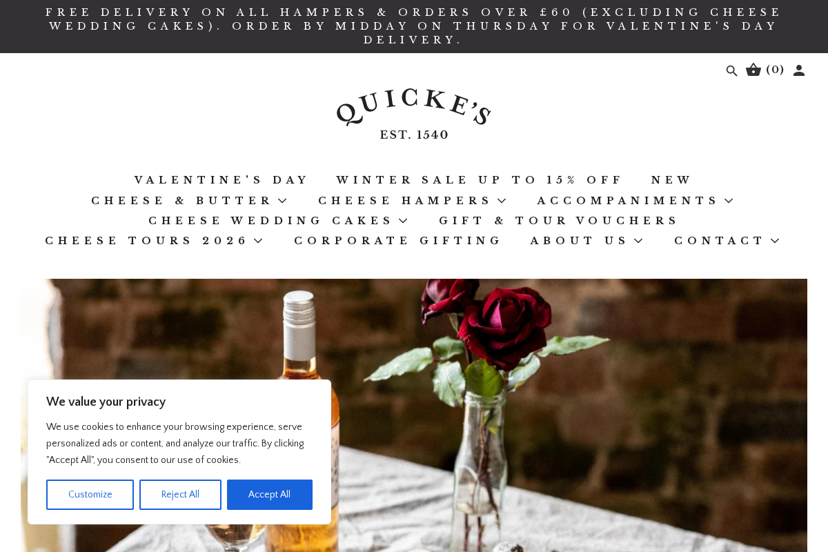 Quickes Traditional homepage screenshot