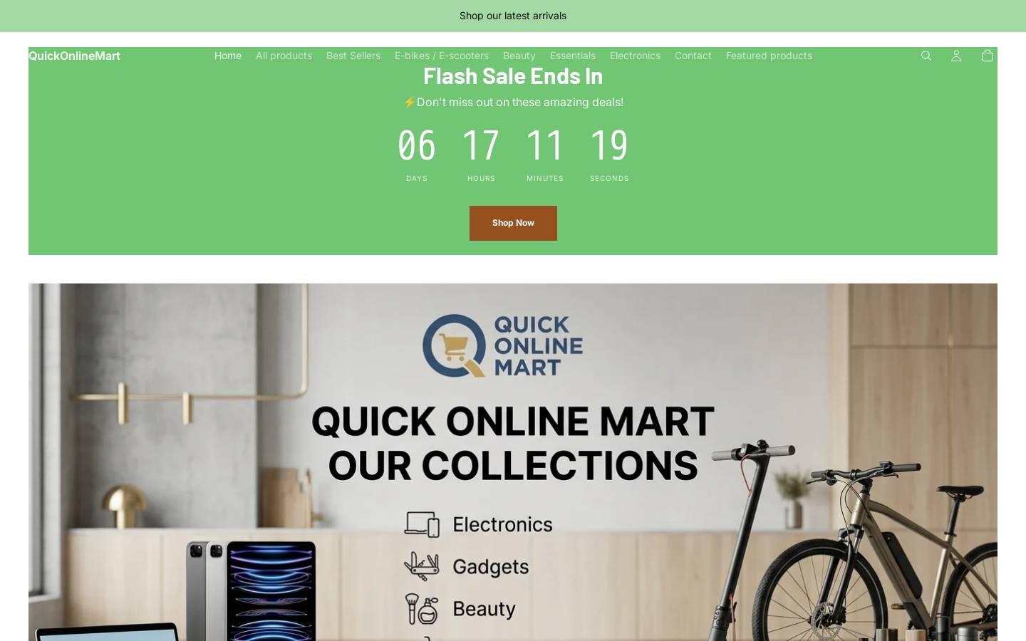 quickonlinemart.com homepage screenshot
