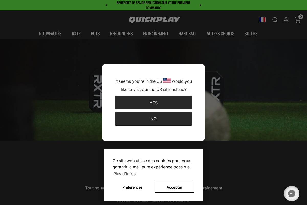 quickplaysport.fr homepage screenshot