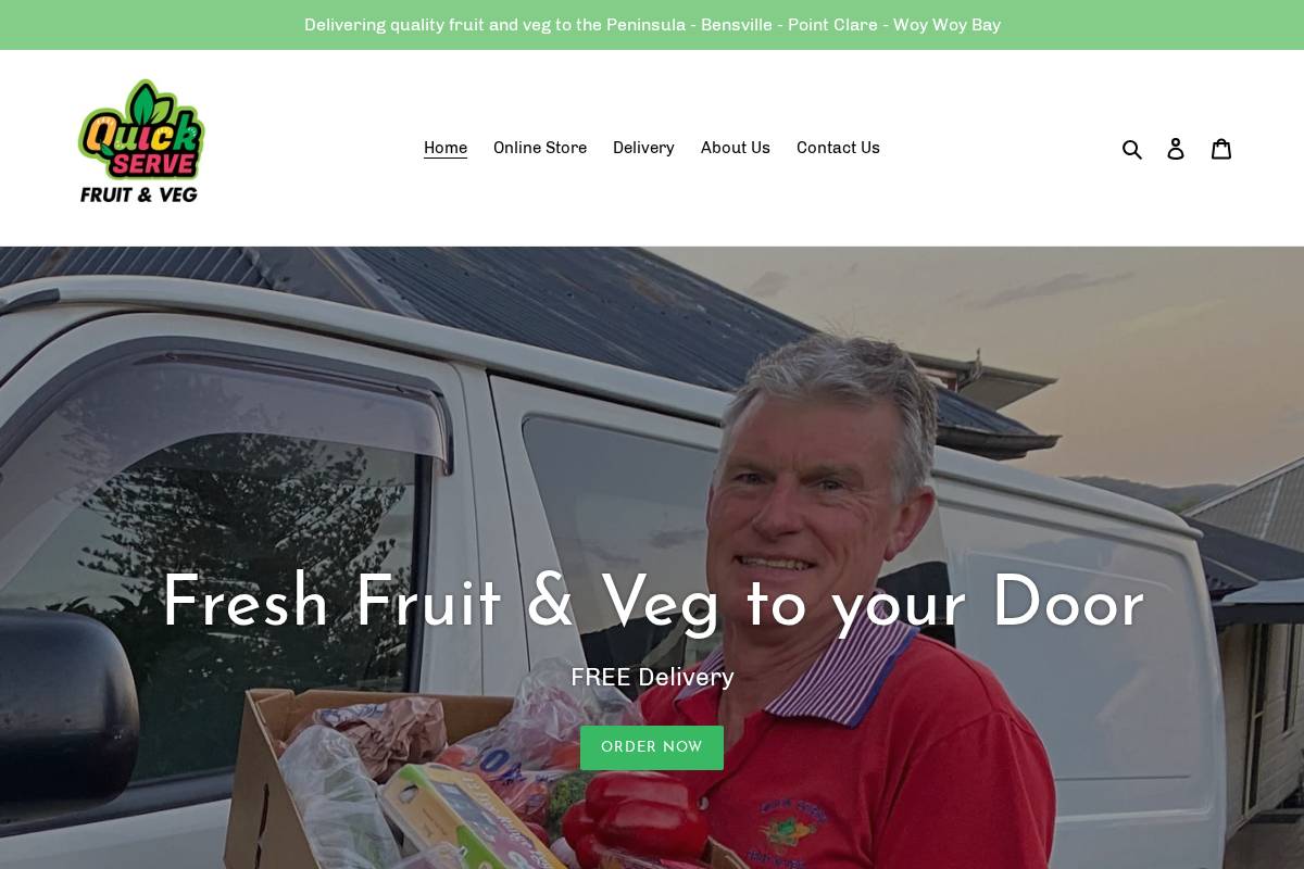 quickservefruitandveg.com homepage screenshot