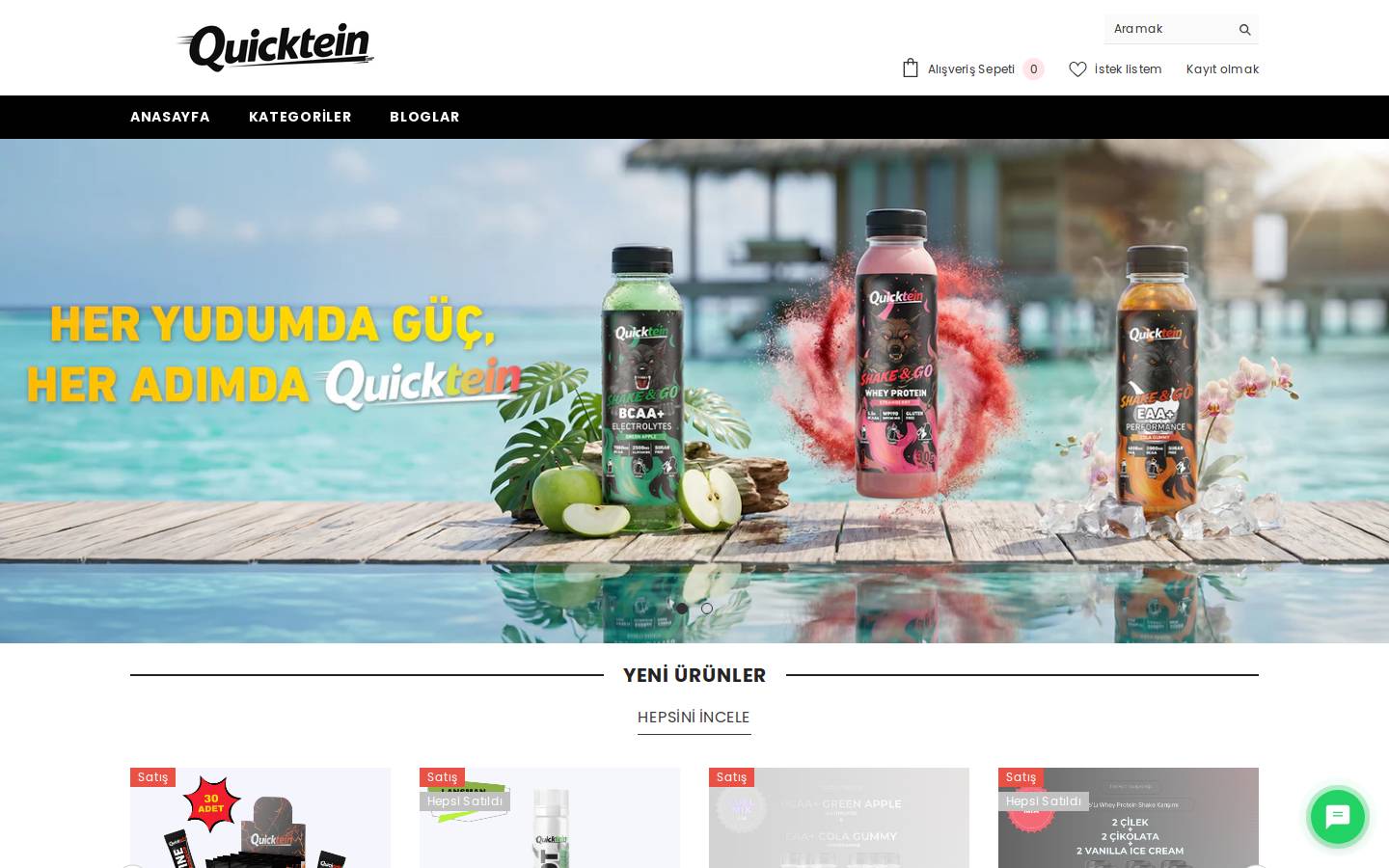 quicktein.com homepage screenshot