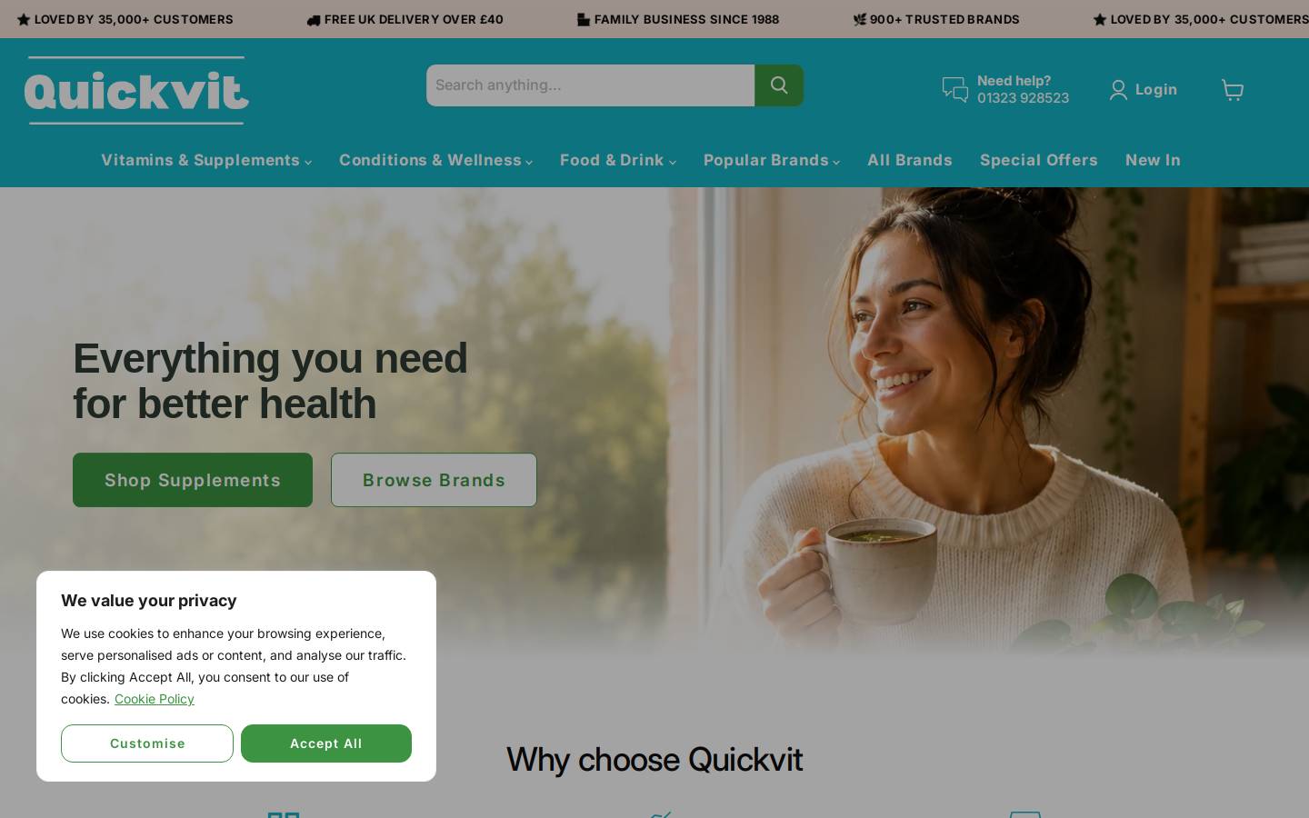 Quickvit homepage screenshot