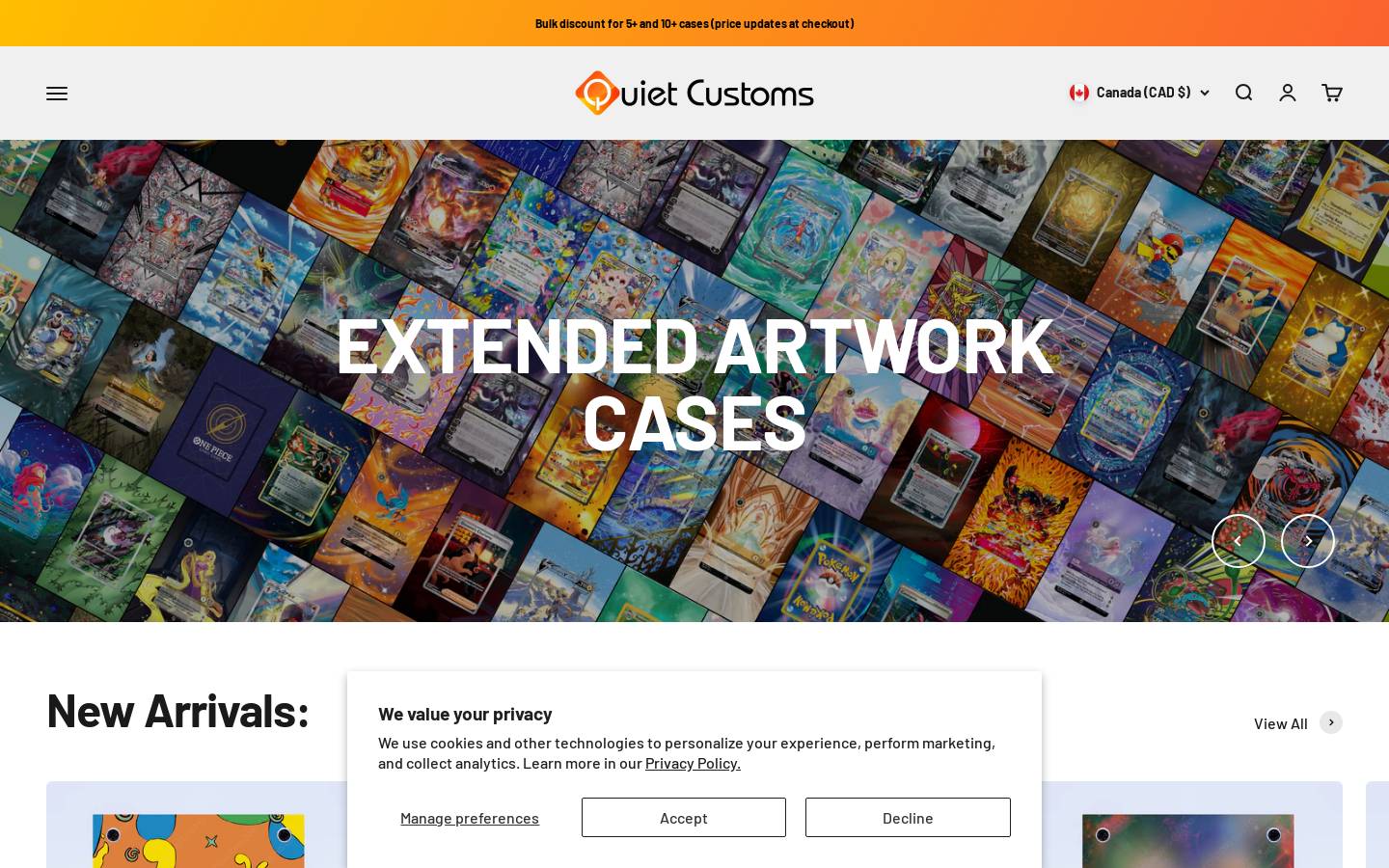 quietcustoms.com homepage screenshot