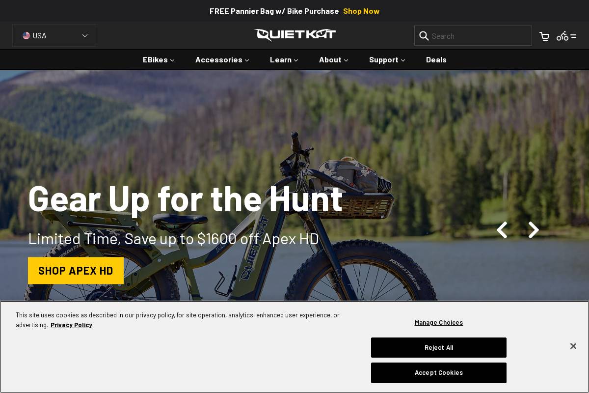 QuietKat homepage screenshot