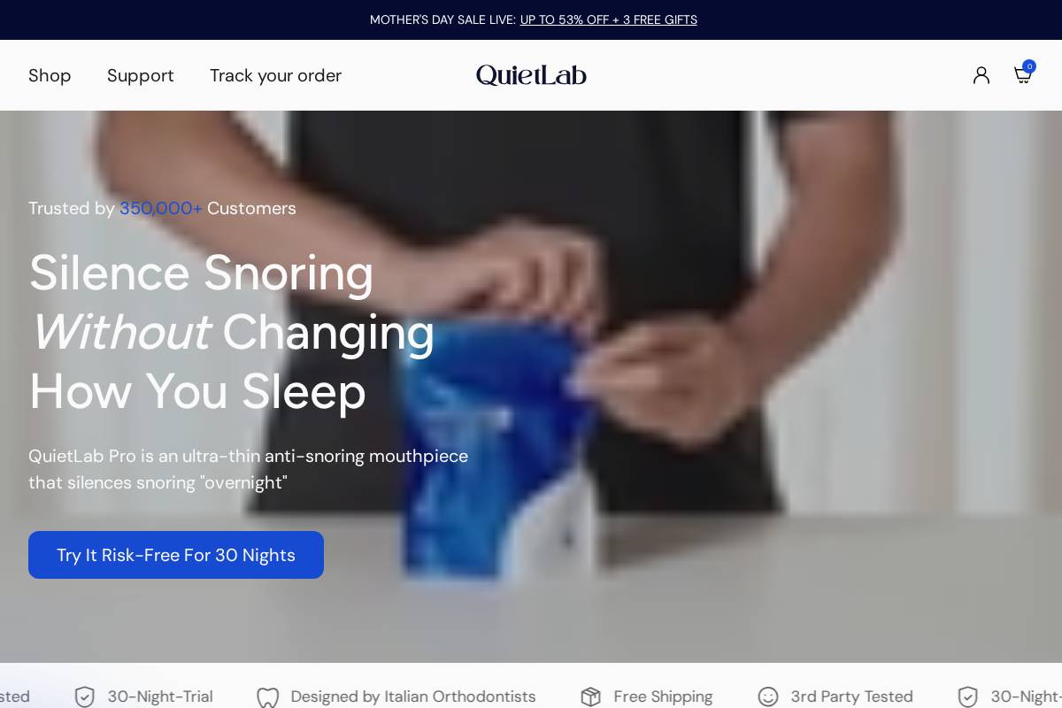 Quietlab homepage screenshot