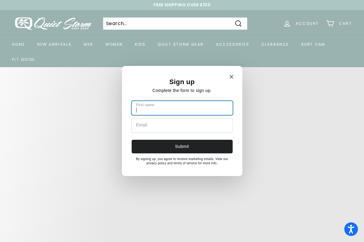 Quiet Storm Surf Shop homepage screenshot