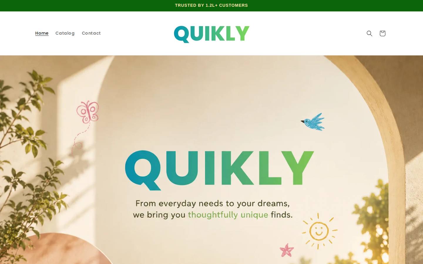 quikly.com homepage screenshot