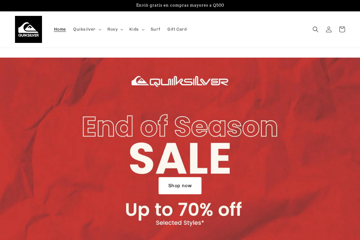 quiksilverguatemala homepage screenshot