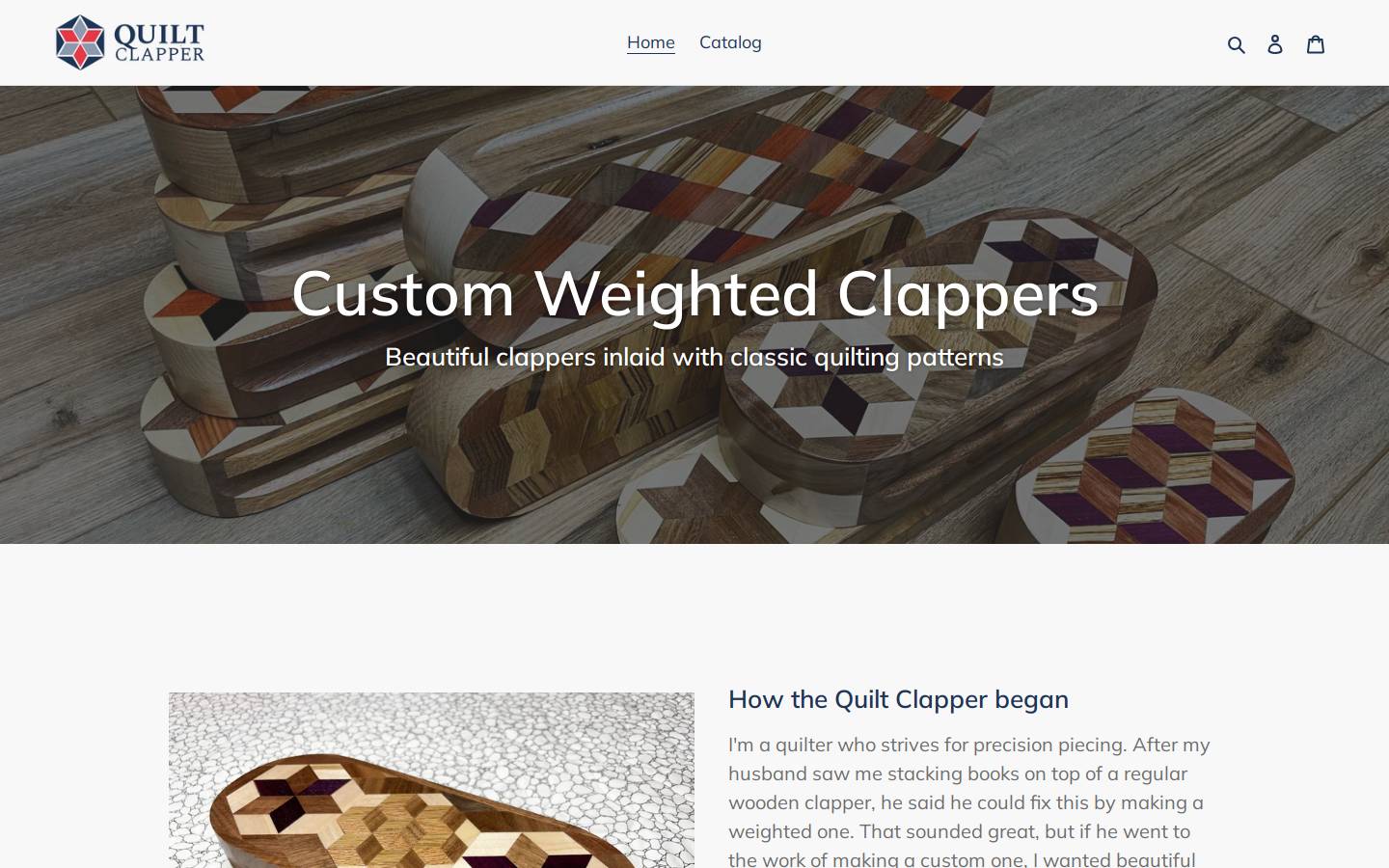 quiltclapper.com homepage screenshot