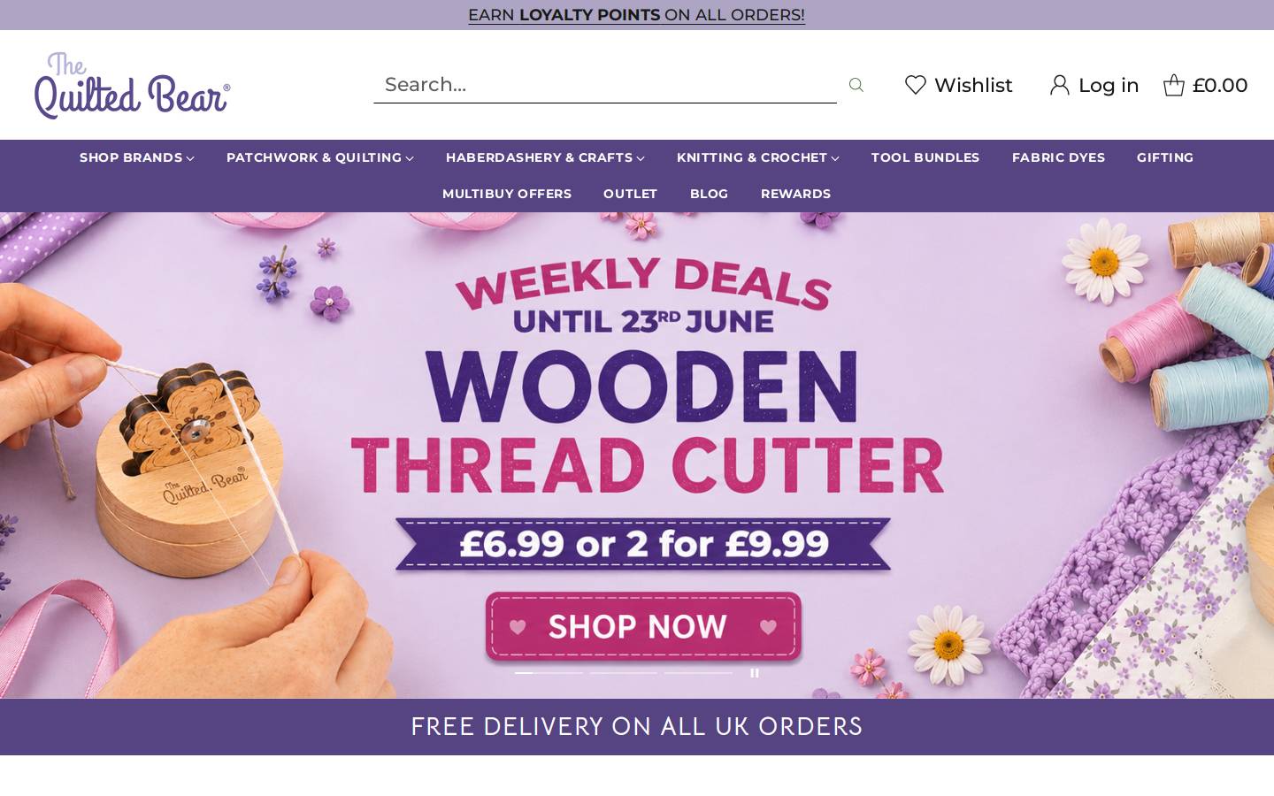 The Quilted Bear Ltd. homepage screenshot