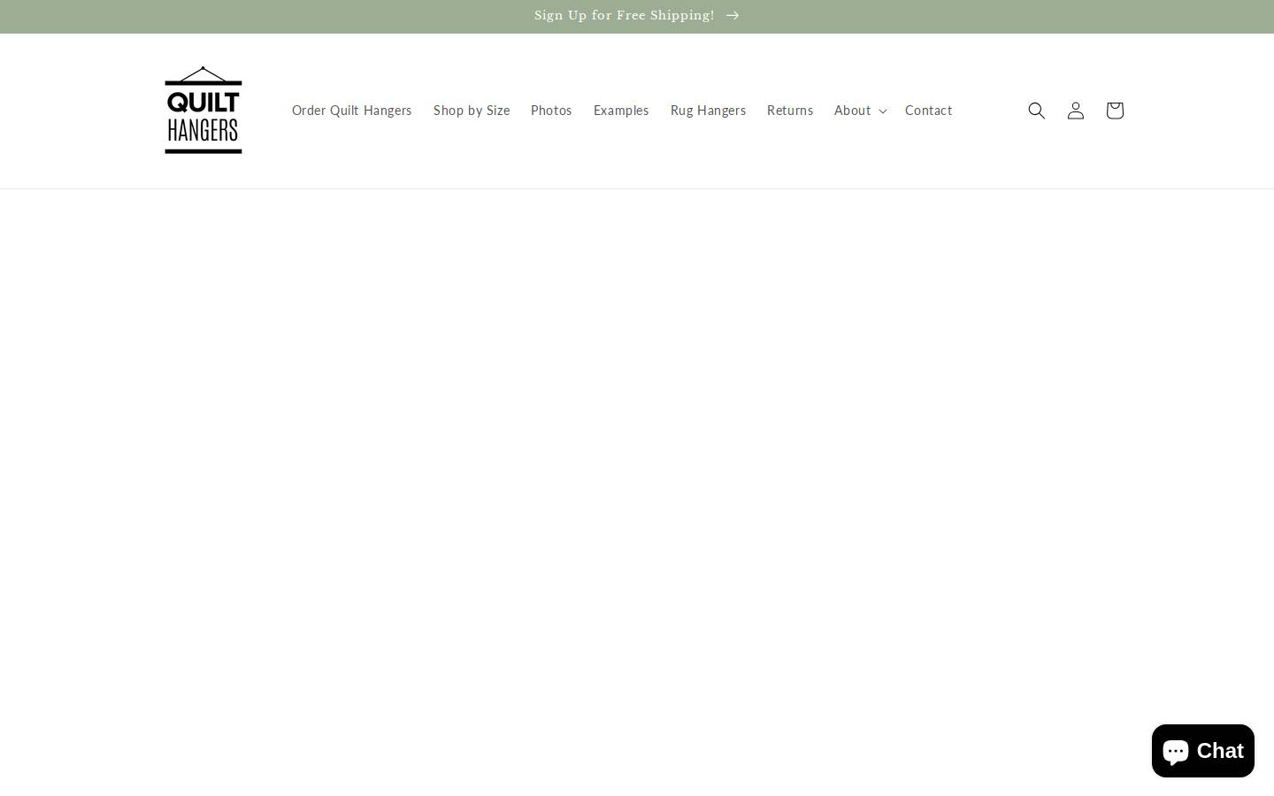 quilthangers.com homepage screenshot
