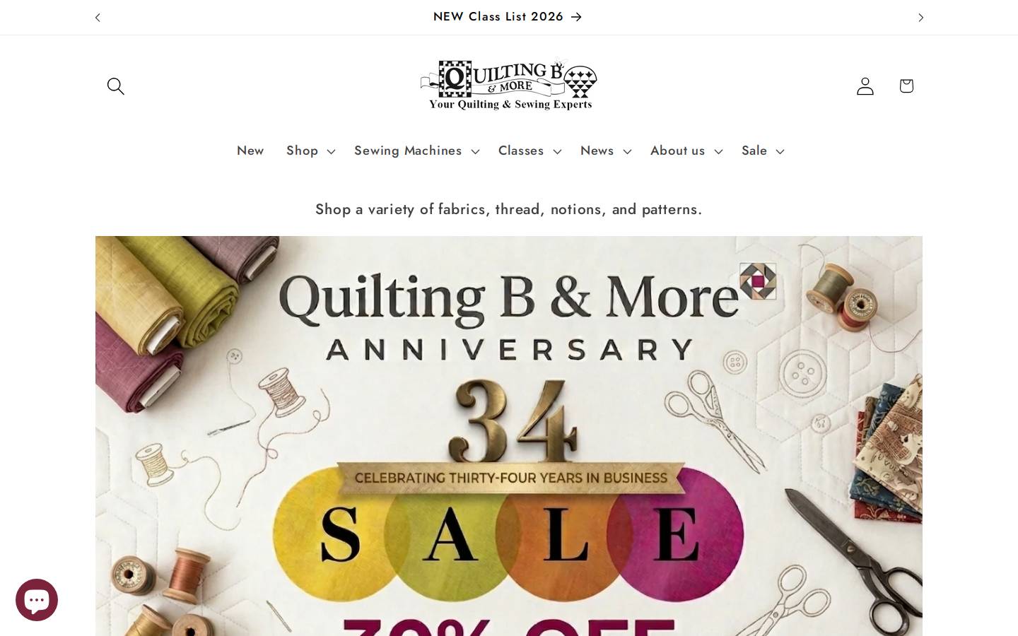 quiltingb.ca homepage screenshot
