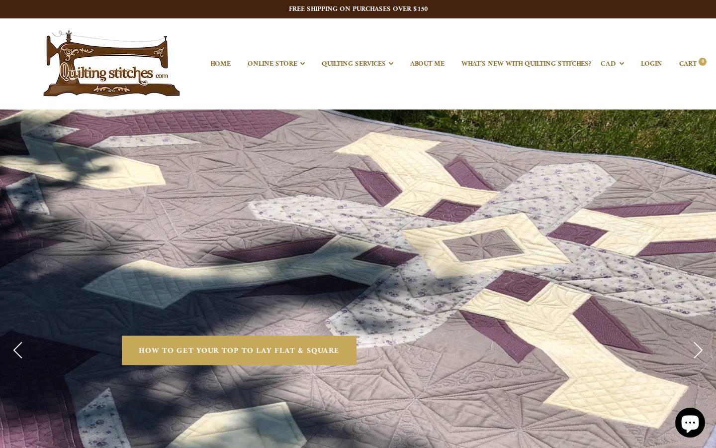 quiltingstitches.com homepage screenshot