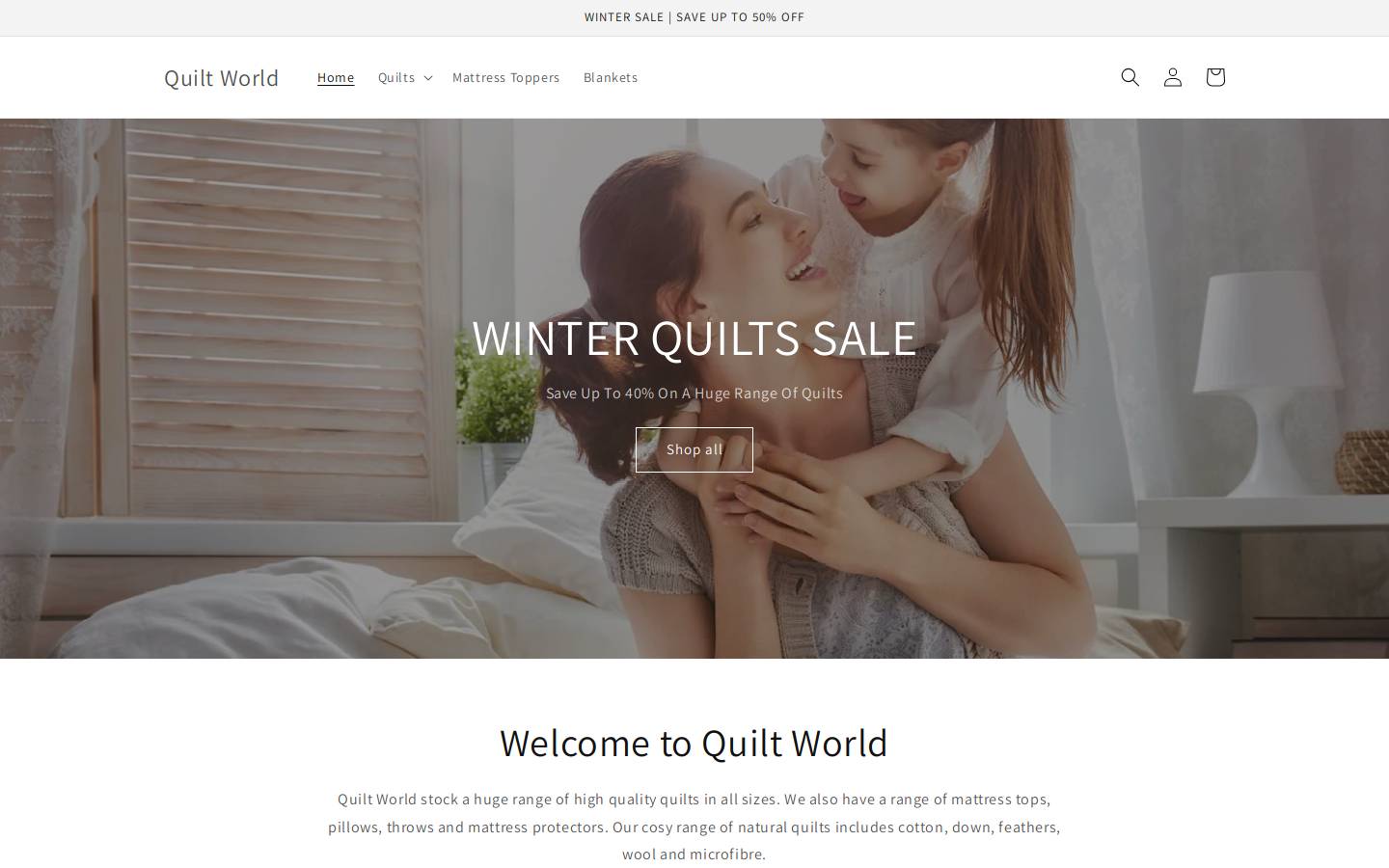 quiltworld.com.au homepage screenshot