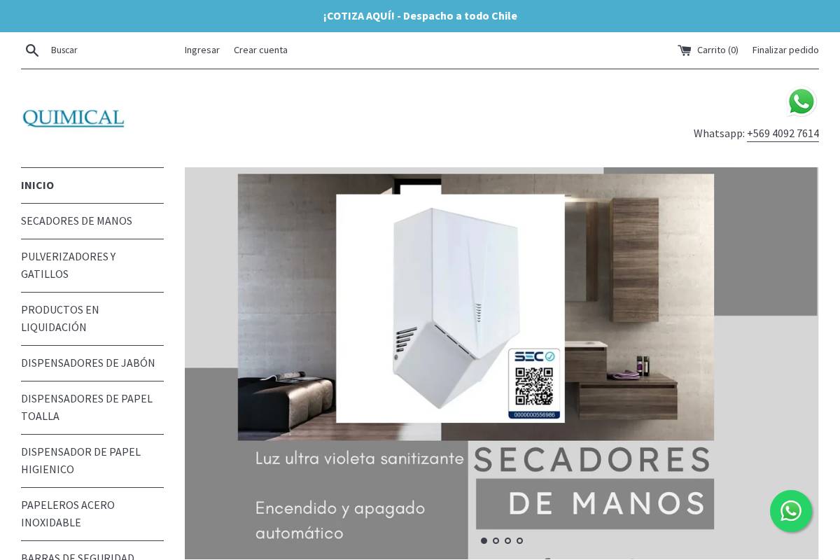 quimicalstore.cl homepage screenshot