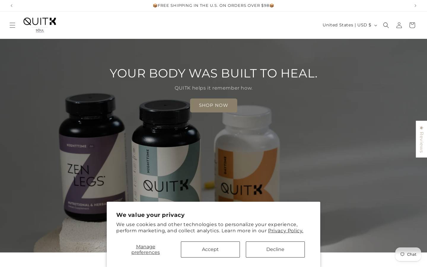 quit-kratom.com homepage screenshot