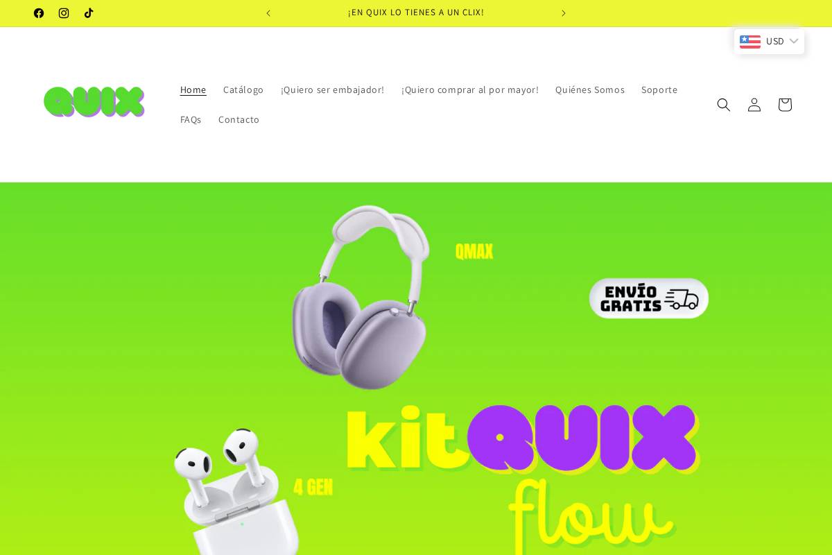 quixcolombia.com homepage screenshot