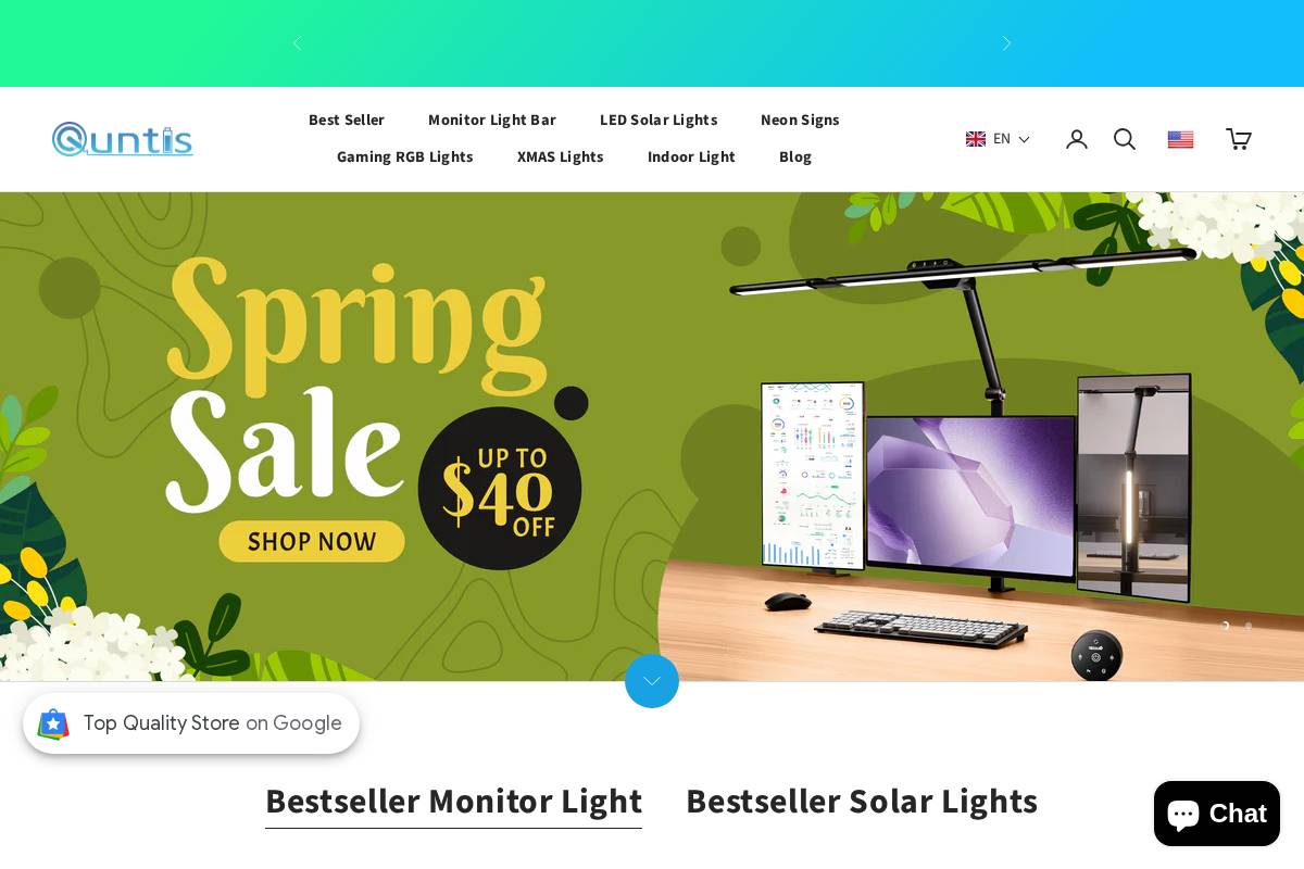 quntis.com homepage screenshot