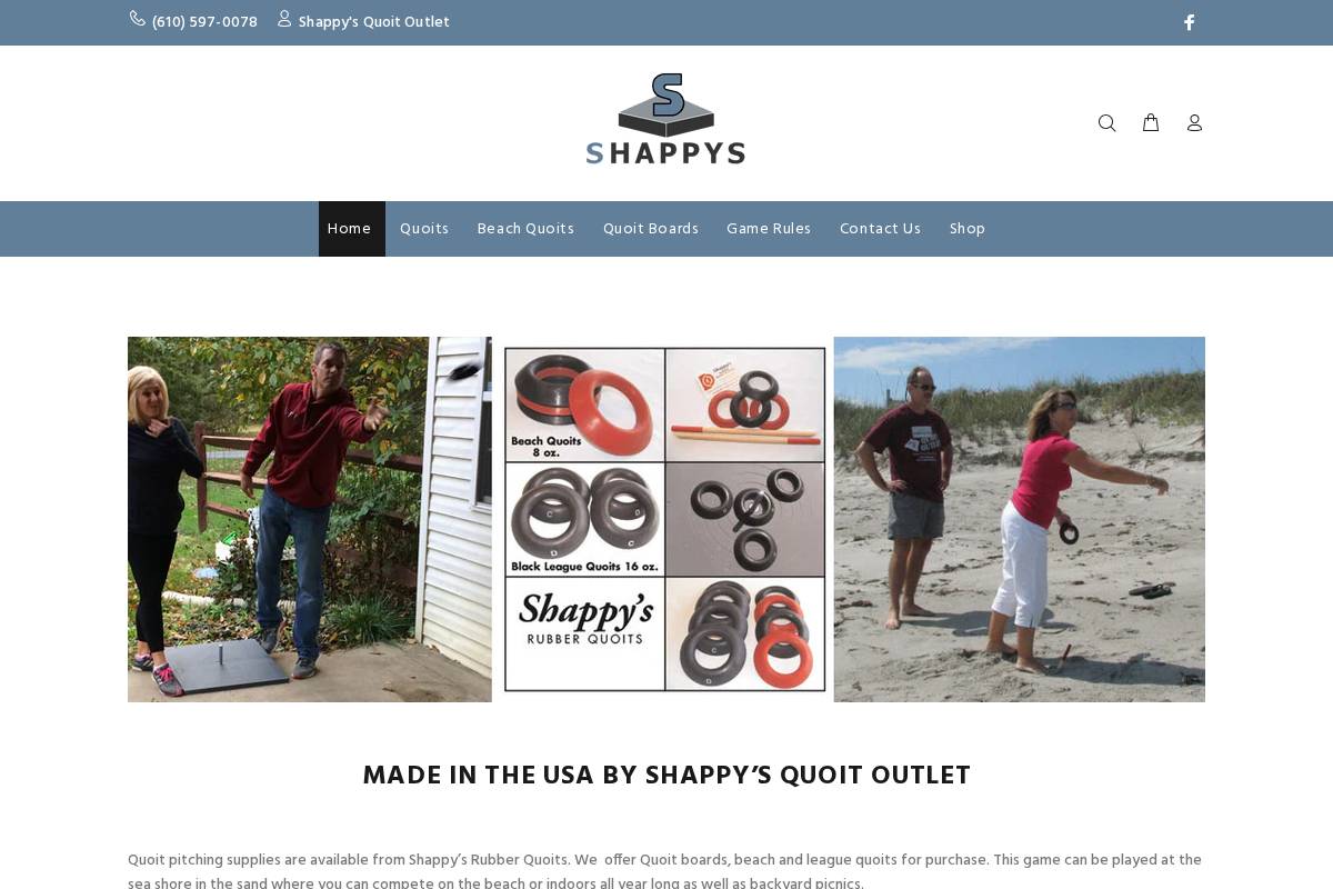 quoitoutlet.com homepage screenshot