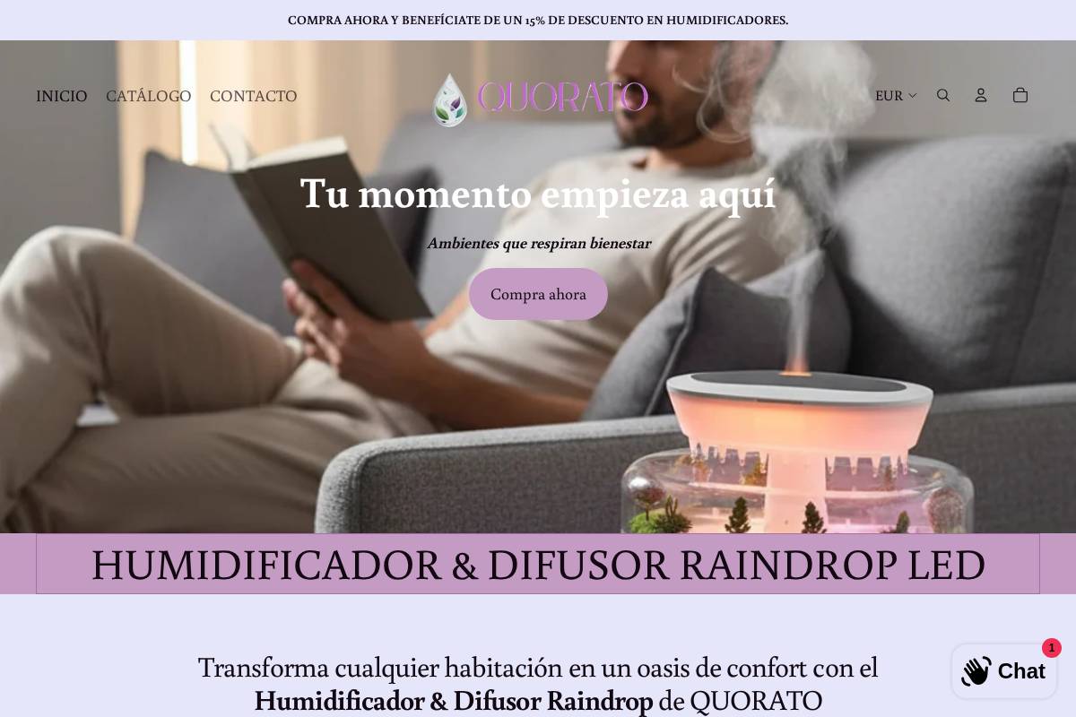 quorato.com homepage screenshot