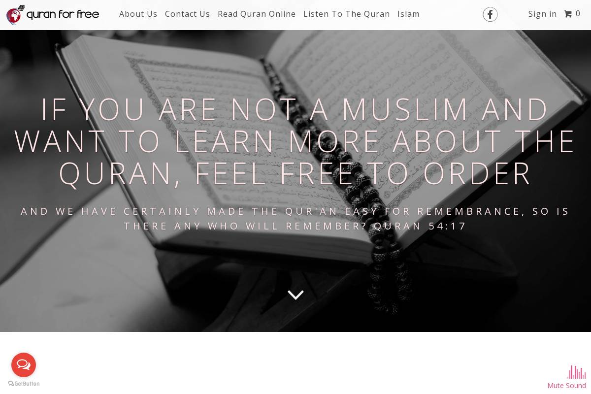 quranforfree.com homepage screenshot