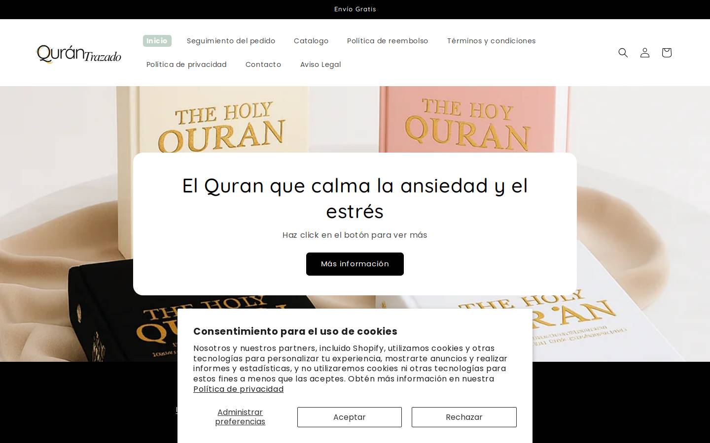 qurantrazado.com homepage screenshot