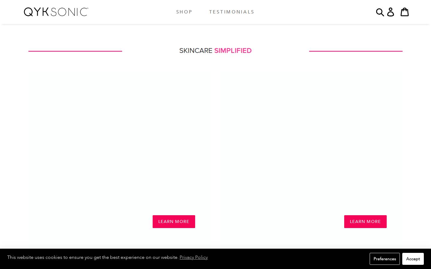qyksonic.com homepage screenshot