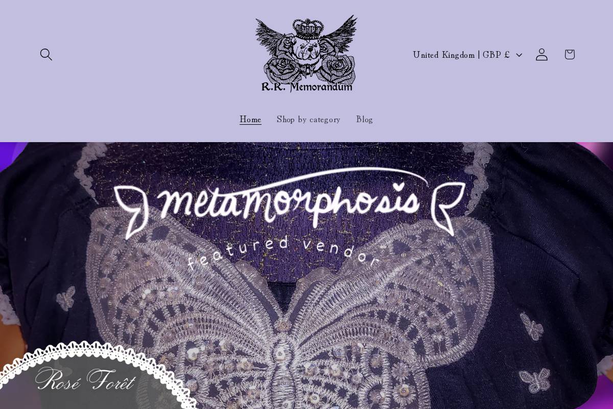 r-r-memorandum.co.uk homepage screenshot