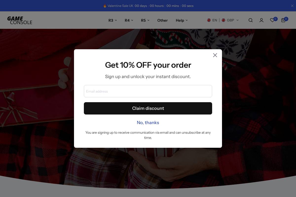 R36S homepage screenshot