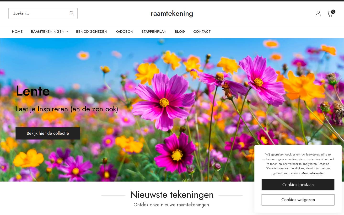 raamtekening.nl homepage screenshot