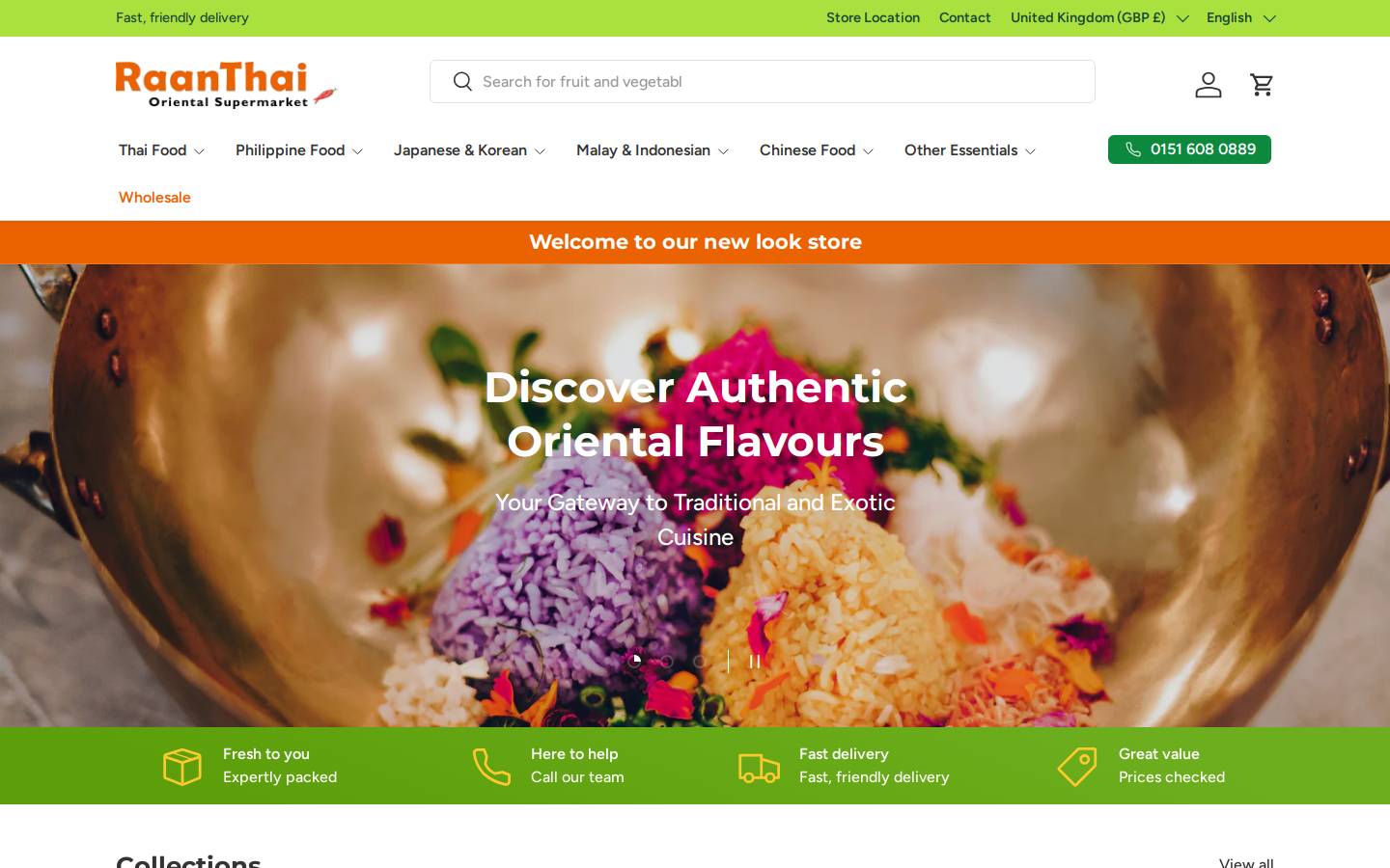 www.RaanThai.co.uk homepage screenshot
