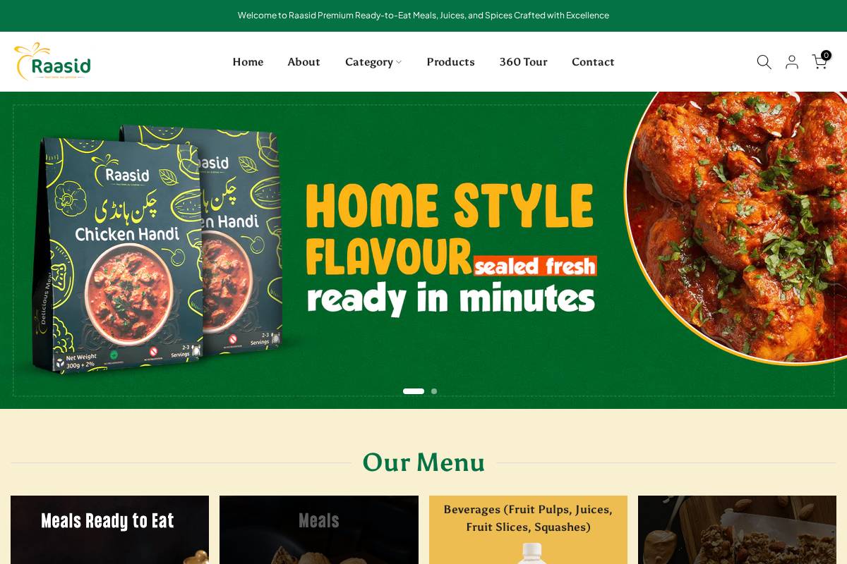 raasid.com homepage screenshot