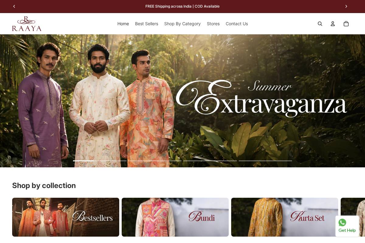 raaya.in homepage screenshot