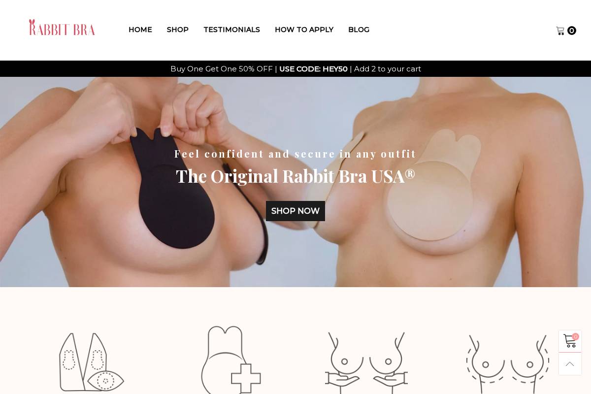 rabbitbra.com homepage screenshot