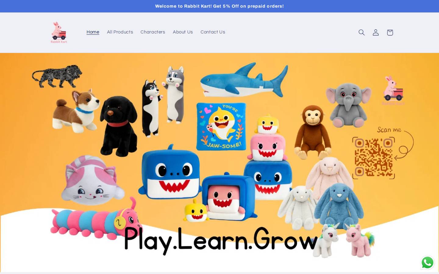 rabbitkart.com homepage screenshot