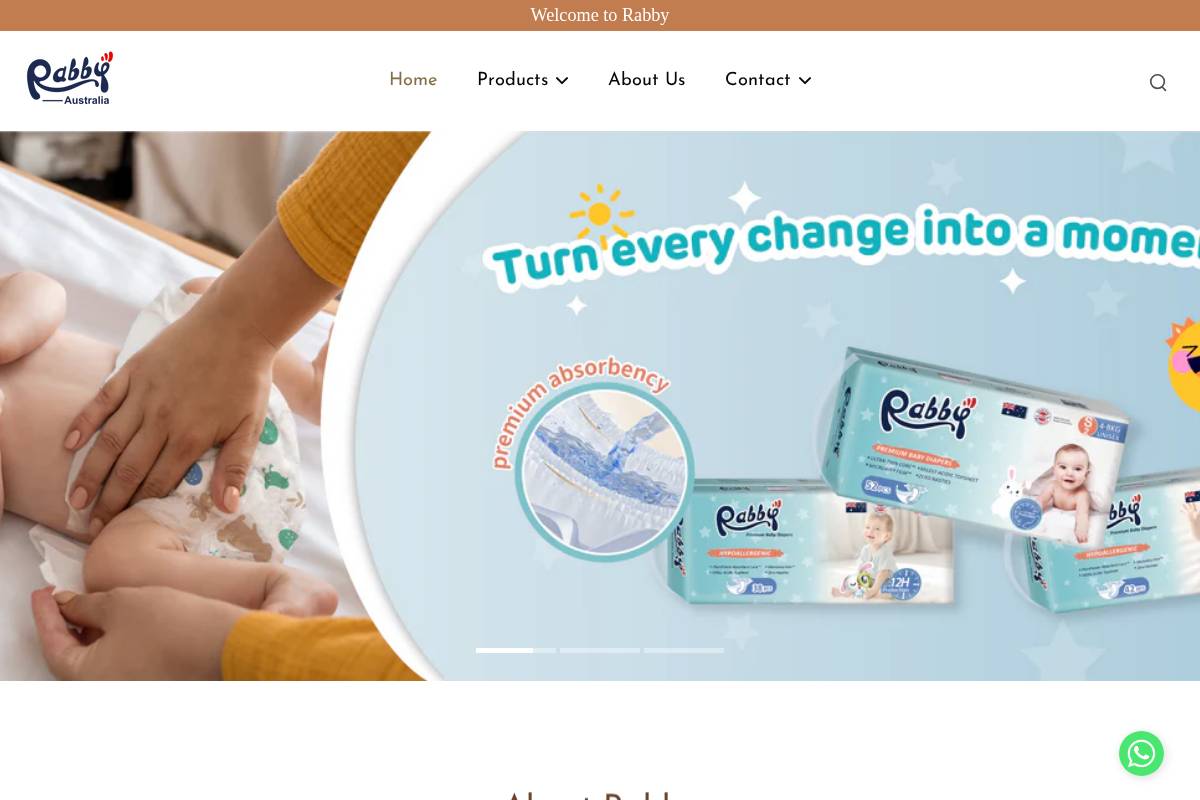 rabbycare.com homepage screenshot