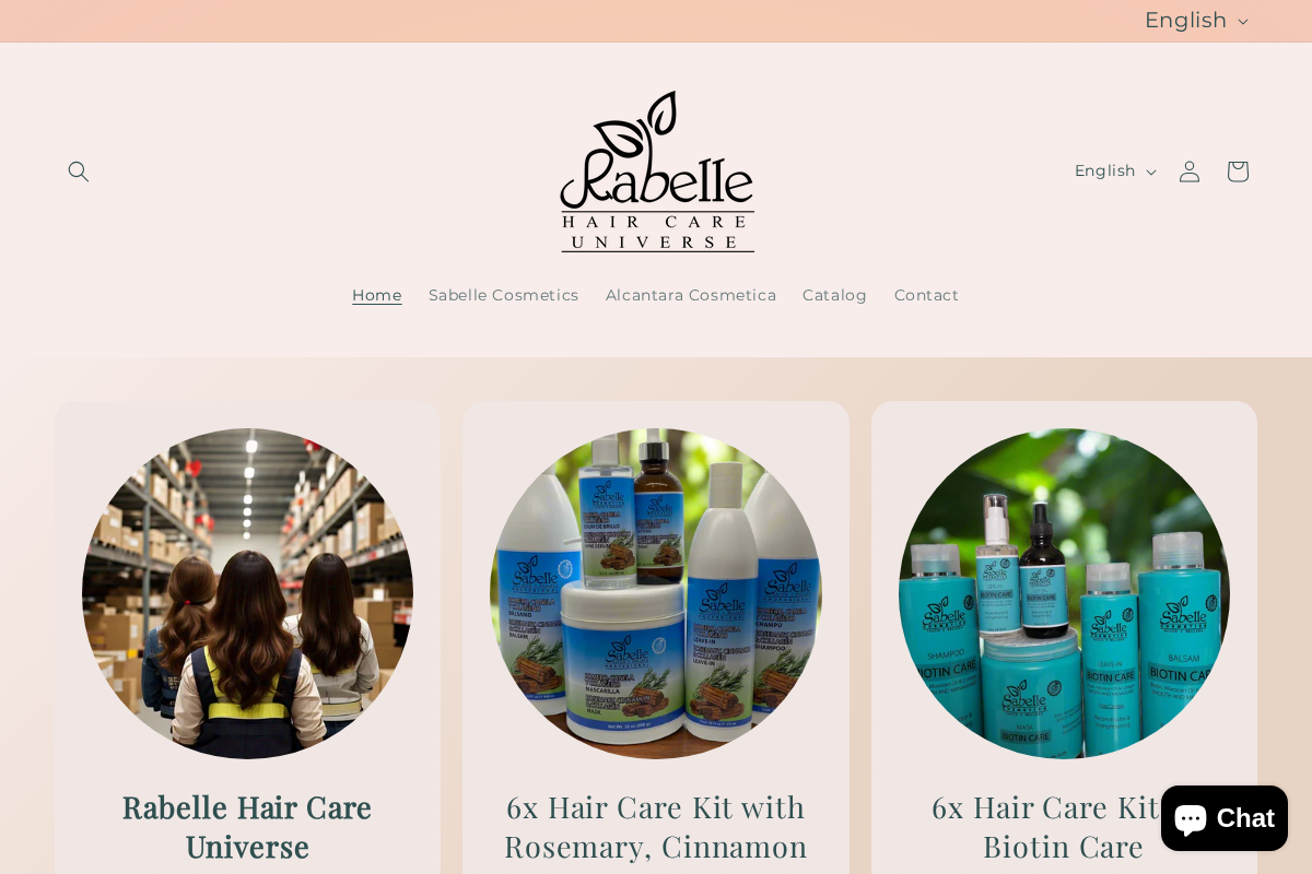 Rabelle - Hair Care Universe homepage screenshot