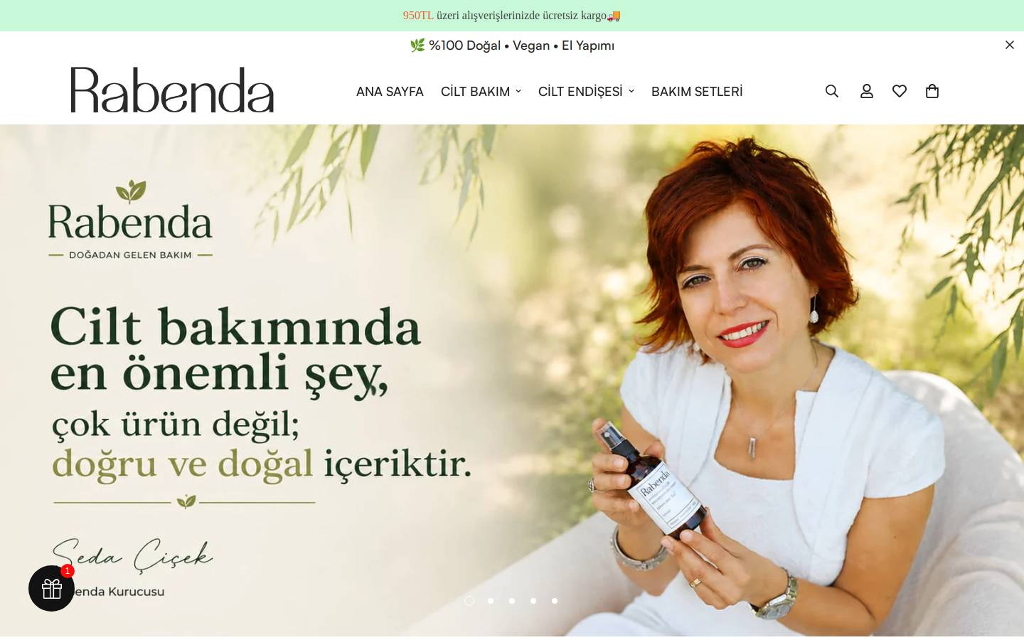 rabendanatural.com homepage screenshot