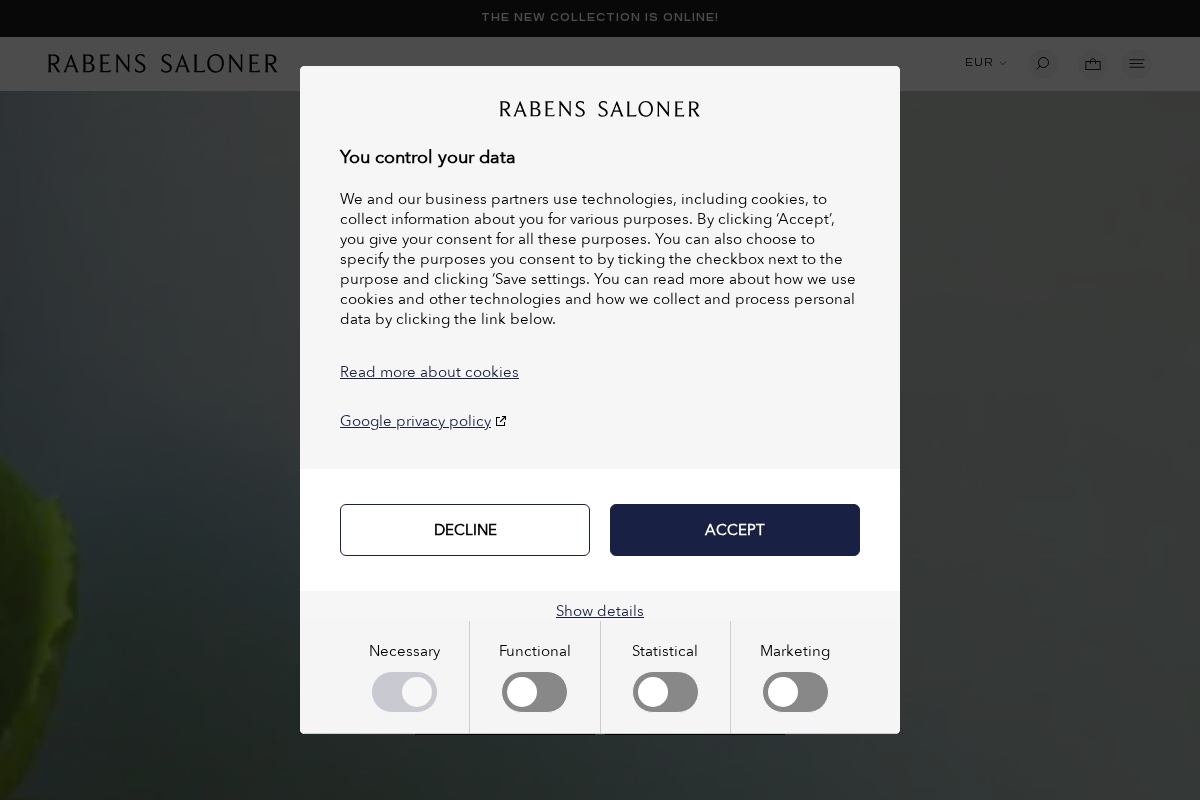 Rabens Saloner homepage screenshot